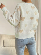 R&B | Lässiger Strickpullover mit Herzchen Damen