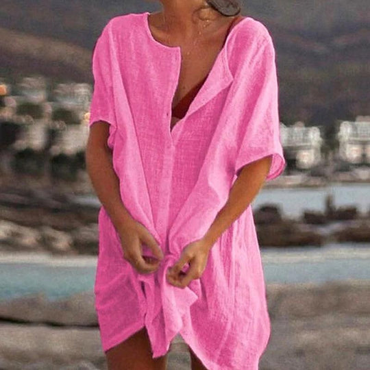 R&B | Einfarbiges, Übergroßes Kleid