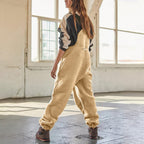 R&B | Damen Fleece Overall Mit Verstellbaren Trägern Stylisch Und Bequem