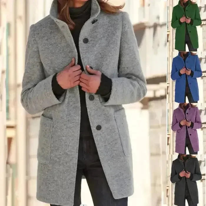 R&B | Eleganter einreihiger Damen-Trenchcoat