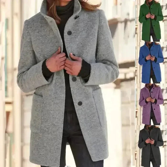 R&B | Eleganter einreihiger Damen-Trenchcoat