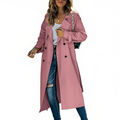 R&B | Eleganter Damen-Trenchcoat mit Revers und Gürtel