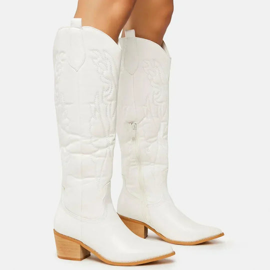 Elegante Warme Western Klassische Damen Kniehoch Boots R&B