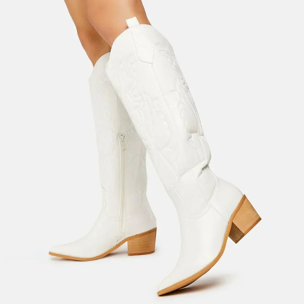 Elegante Warme Western Klassische Damen Kniehoch Boots R&B