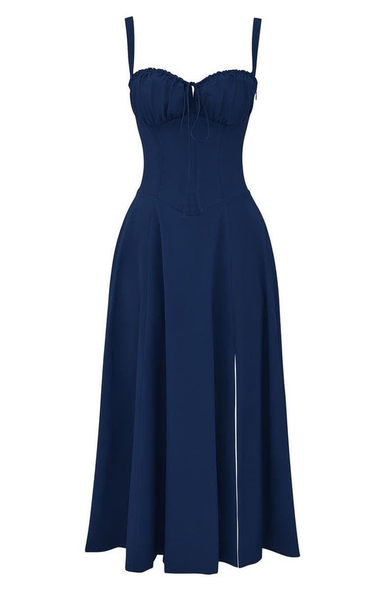 R&B | Sommerliches Midi Kleid mit Trägern & Schlitz Luftig, Elegant & Perfekt für Warme Tage