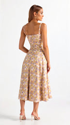 R&B | Sommerliches Midi Kleid mit Trägern & Schlitz Luftig, Elegant & Perfekt für Warme Tage