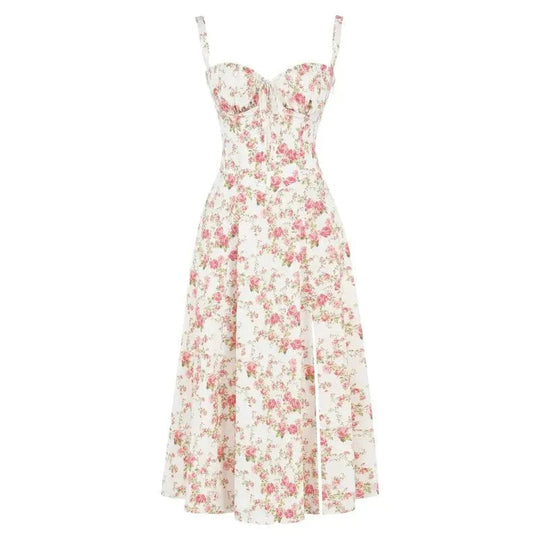 R&B | Sommerliches Midi Kleid mit Trägern & Schlitz Luftig, Elegant & Perfekt für Warme Tage