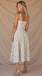 R&B | Sommerliches Midi Kleid mit Trägern & Schlitz Luftig, Elegant & Perfekt für Warme Tage