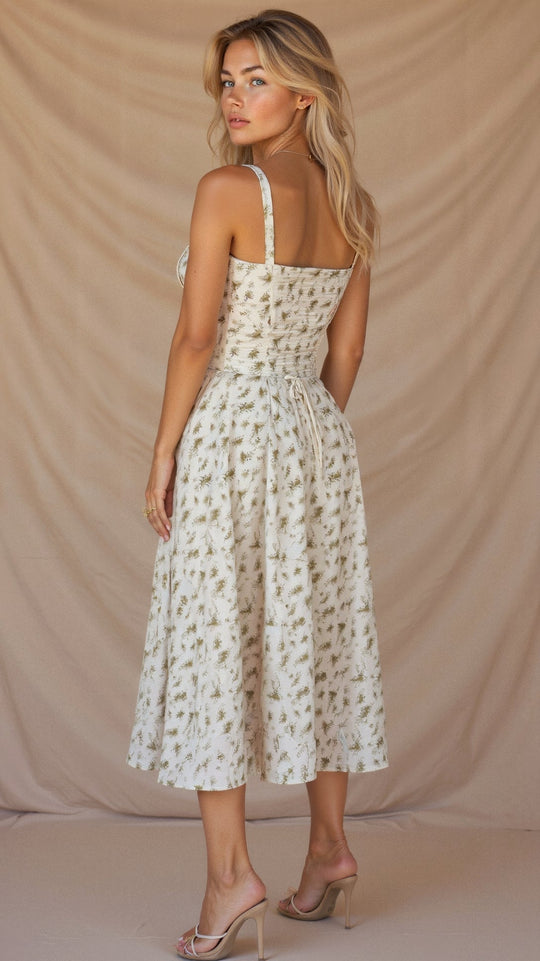 R&B | Sommerliches Midi Kleid mit Trägern & Schlitz Luftig, Elegant & Perfekt für Warme Tage