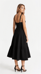 R&B | Sommerliches Midi Kleid mit Trägern & Schlitz Luftig, Elegant & Perfekt für Warme Tage