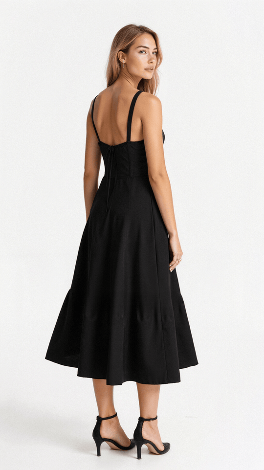 R&B | Sommerliches Midi Kleid mit Trägern & Schlitz Luftig, Elegant & Perfekt für Warme Tage