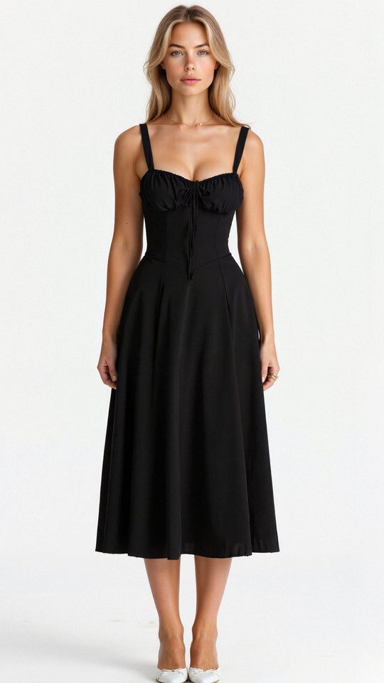 R&B | Sommerliches Midi Kleid mit Trägern & Schlitz Luftig, Elegant & Perfekt für Warme Tage