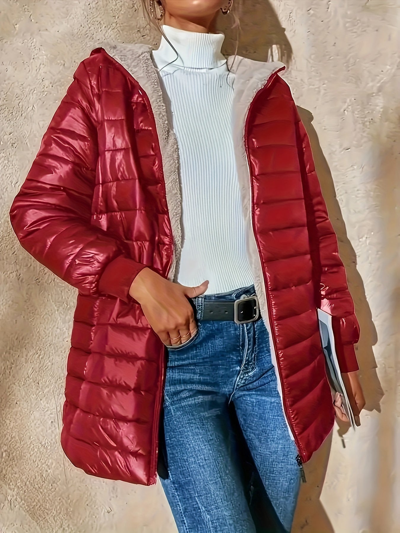 R&B | Fleece Gefütterte Jacke mit Reißverschluss