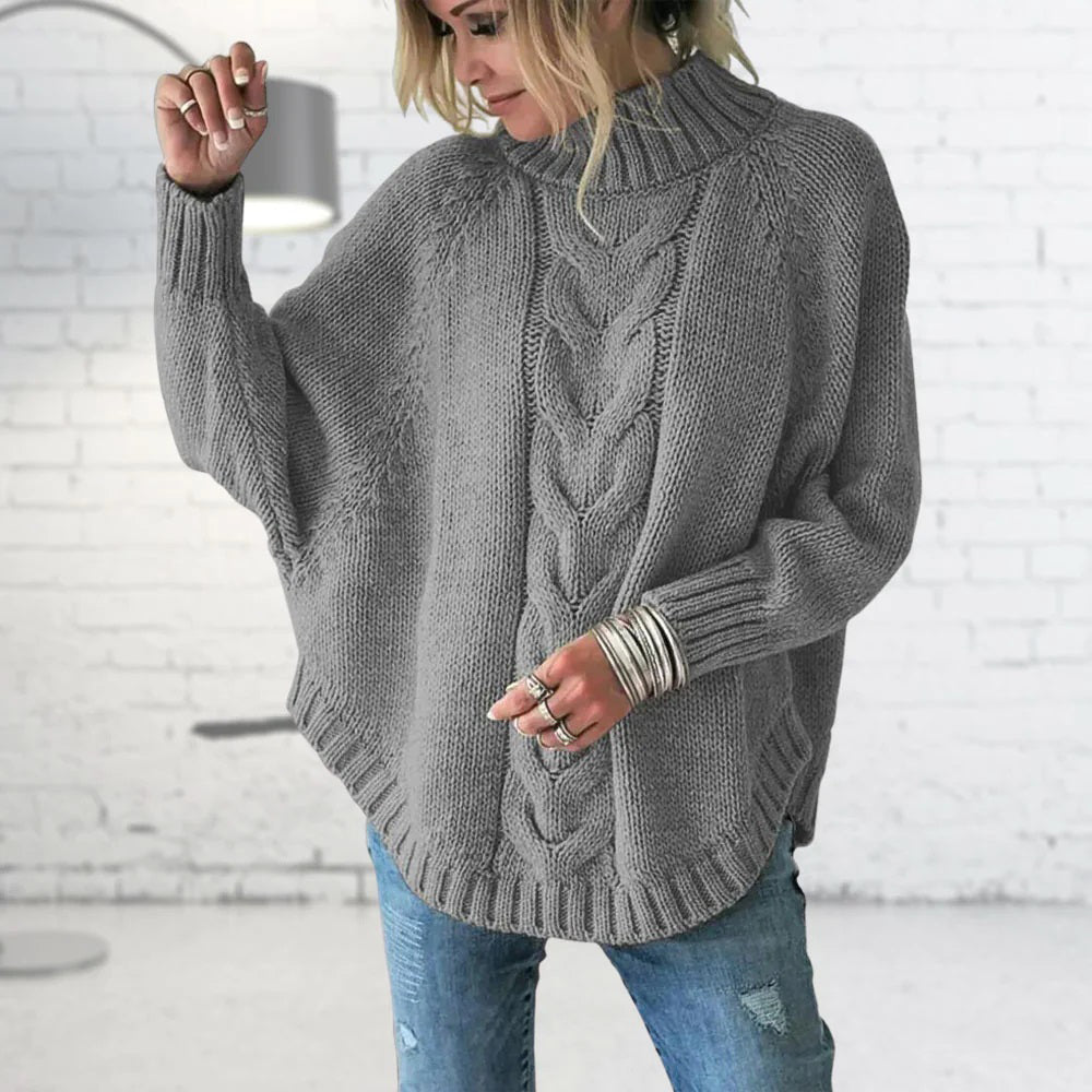 R&B | Langer Grober Strick Damenpullover