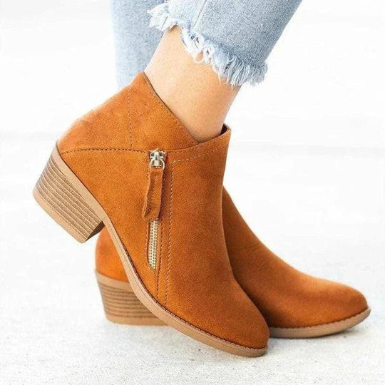 R&B | Stiefeletten Niedriger Blockabsatz Reißverschluss Bequeme Passform