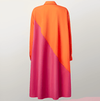 Stilvolles Hemdblusenkleid mit 3/4-Ärmeln