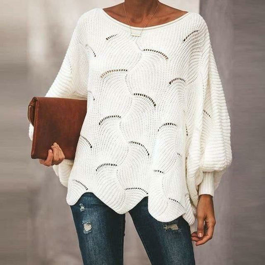 R&B | Pullover - Damen Herbst Lockere Strickpullover