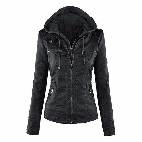 Gothic-Kapuzenjacke aus Kunstmaterial