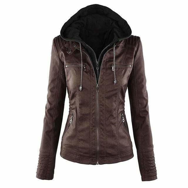 Gothic-Kapuzenjacke aus Kunstmaterial