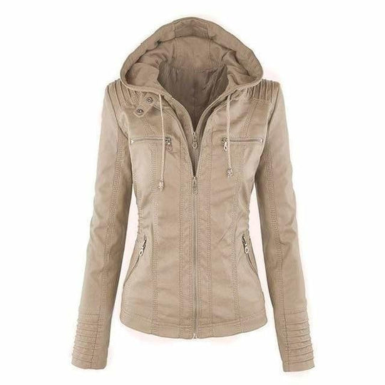 Gothic-Kapuzenjacke aus Kunstmaterial