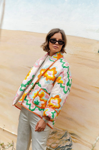 R&B | Bedruckte Steppjacke