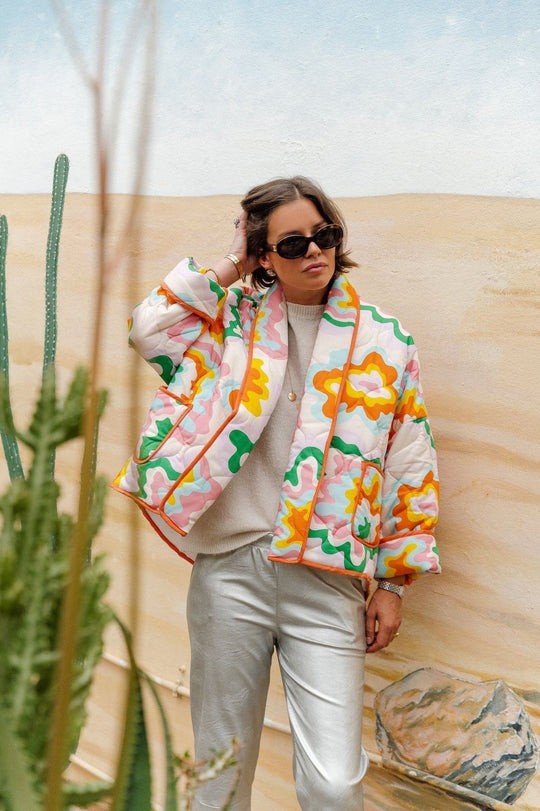 R&B | Bedruckte Steppjacke