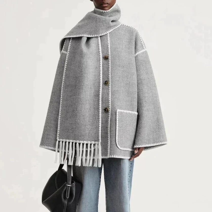R&B | Damen Wickeljacke mit Drapiertem Vorderteil