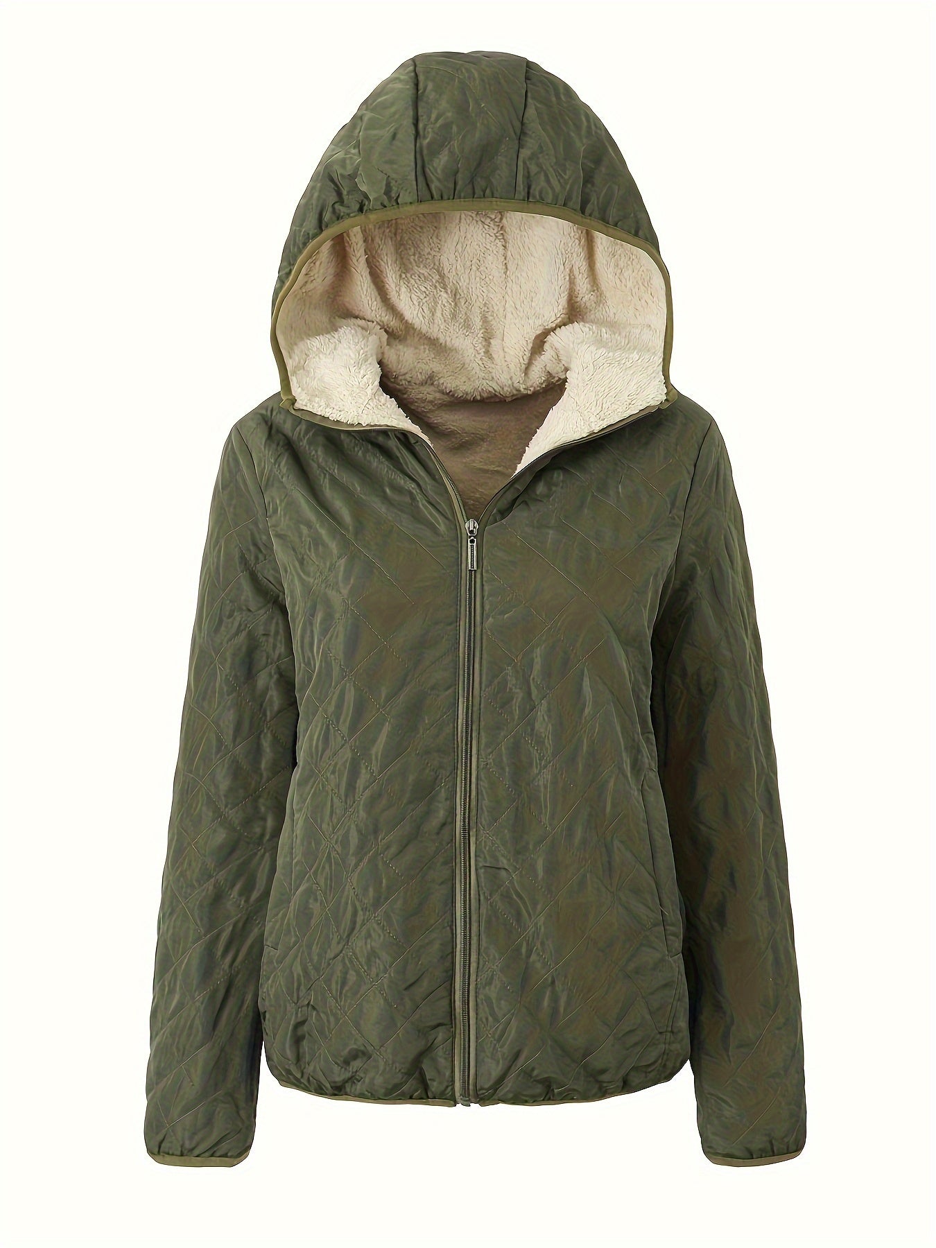 R&B | Gepolsterte Jacke mit Reißverschluss und Kapuze