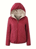 R&B | Gepolsterte Jacke mit Reißverschluss und Kapuze