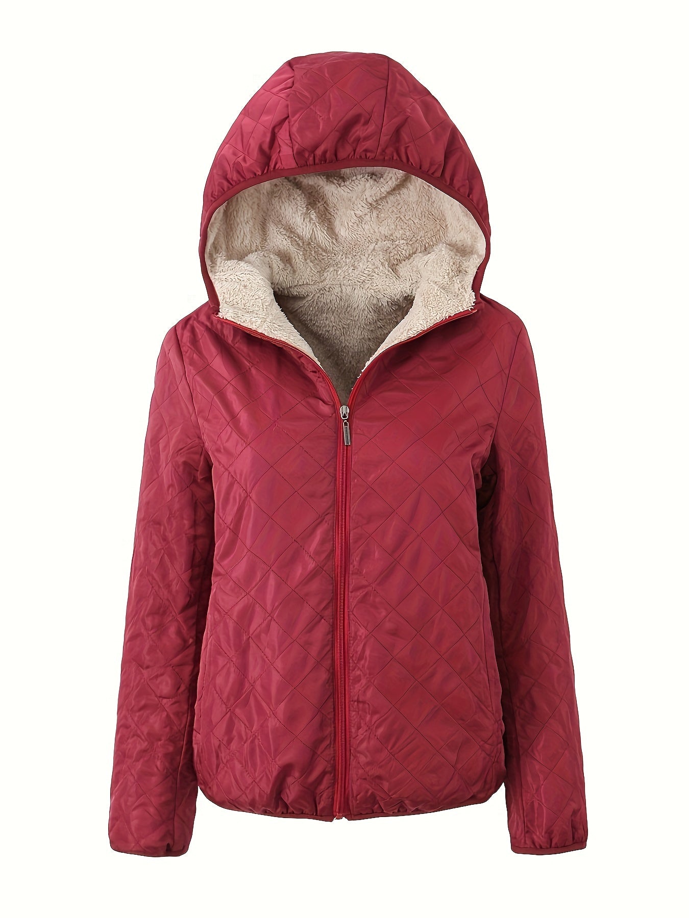 R&B | Gepolsterte Jacke mit Reißverschluss und Kapuze