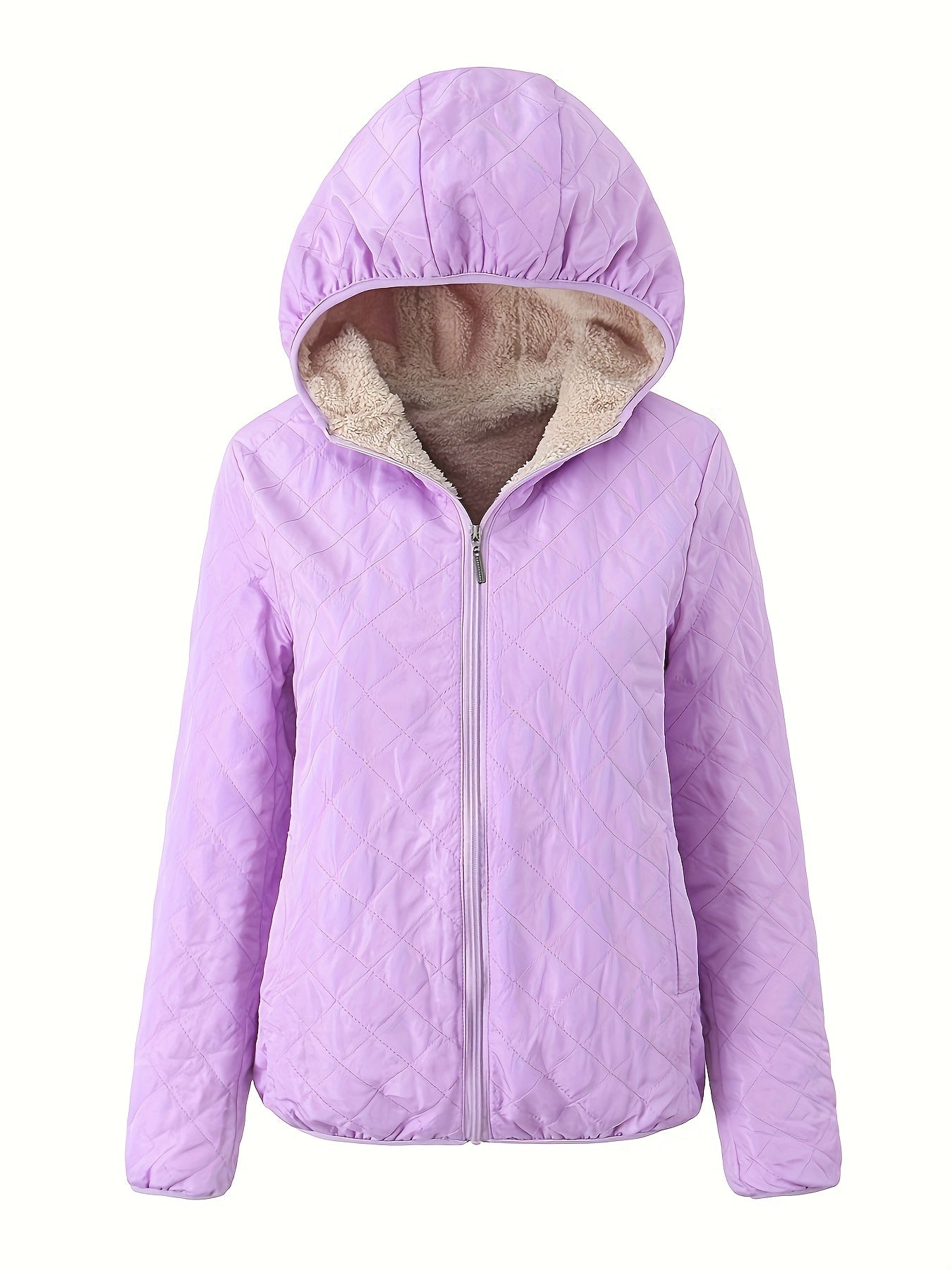 R&B | Gepolsterte Jacke mit Reißverschluss und Kapuze