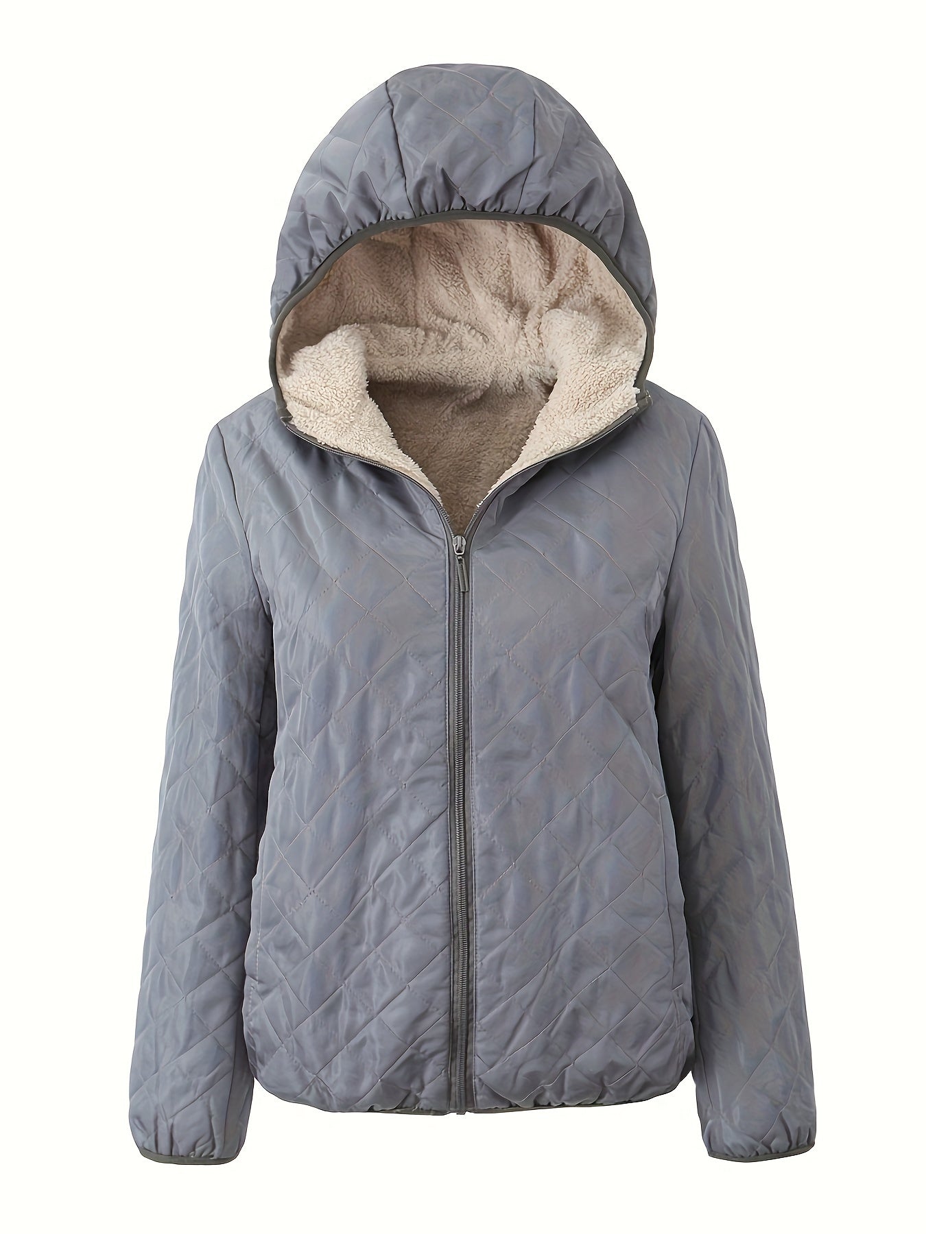 R&B | Gepolsterte Jacke mit Reißverschluss und Kapuze