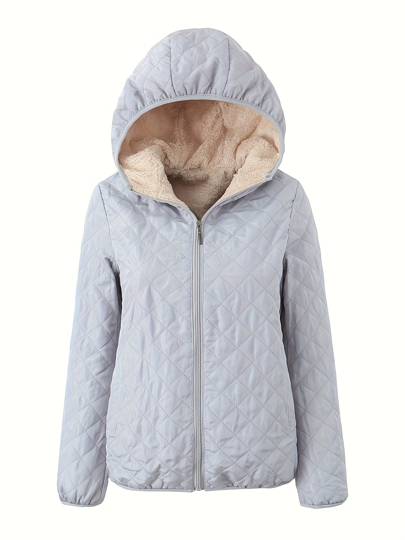 R&B | Gepolsterte Jacke mit Reißverschluss und Kapuze