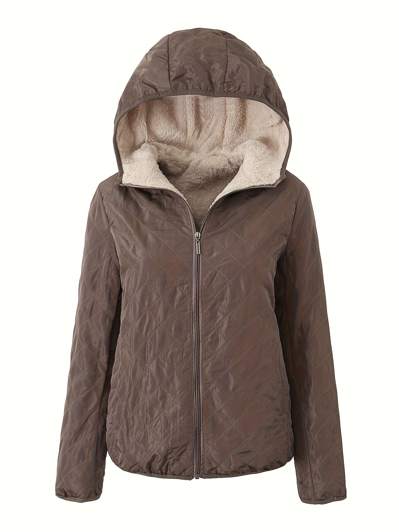 R&B | Gepolsterte Jacke mit Reißverschluss und Kapuze