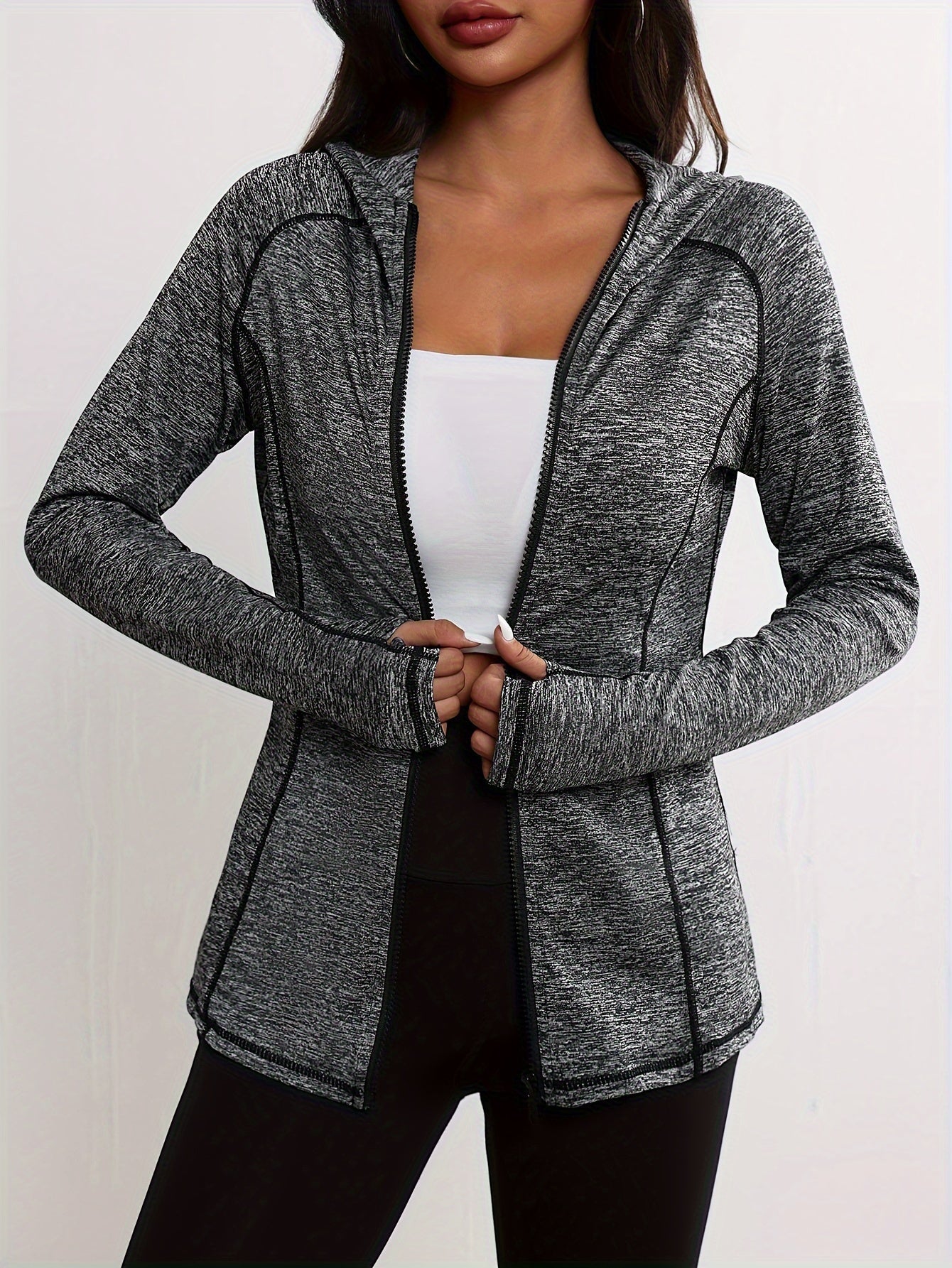R&B | Sportjacke mit Kapuze und Streifendetail