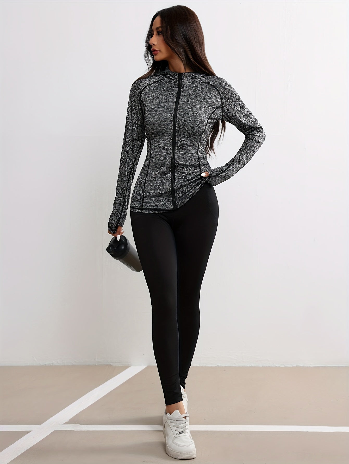 R&B | Sportjacke mit Kapuze und Streifendetail