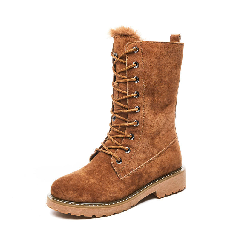 Sena Wildleder Damenstiefel | Qualitätsstiefel mit Schnürung R&B