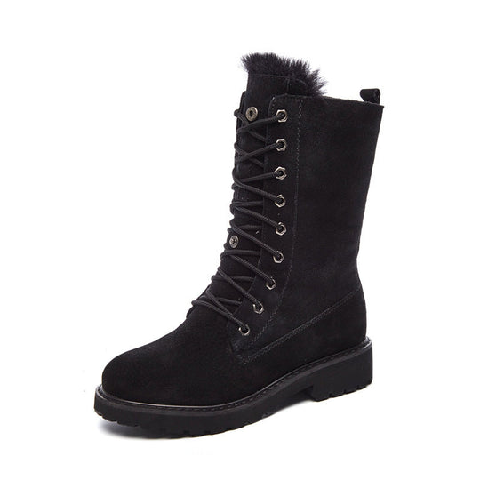 Sena Wildleder Damenstiefel | Qualitätsstiefel mit Schnürung R&B