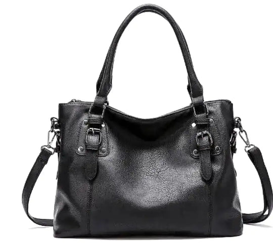 R&B – Vintage große Kapazität Handtasche aus weichem Material mit Schulterriemen