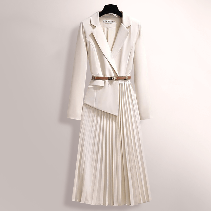 R&B | Klassische Faltenrock Damen Kleid Zeitlose Eleganz