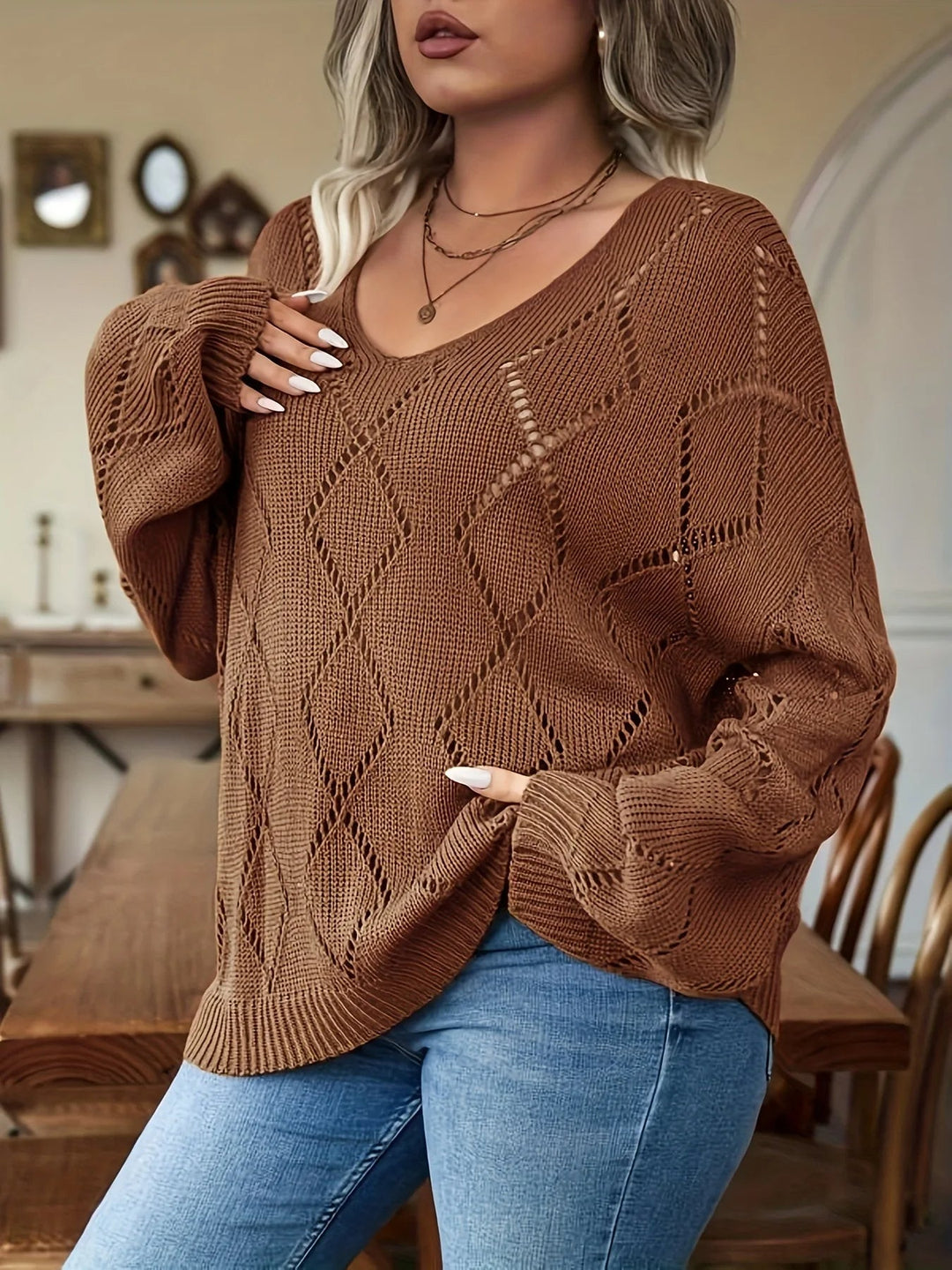 R&B | Euro Chic Gemütlicher Strickpullover