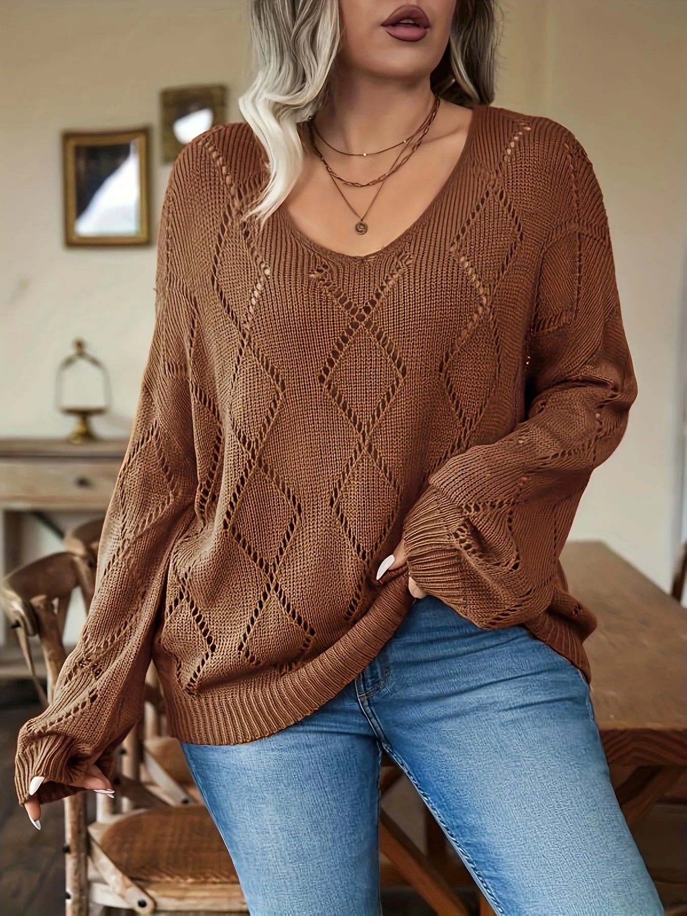 R&B | Euro Chic Gemütlicher Strickpullover