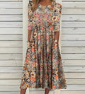 R&B | Damen Vintage Floral Kleid Mid