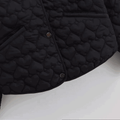 R&B | Damen Steppjacke mit Herzen – Leichter Puffer mit Druckknöpfen
