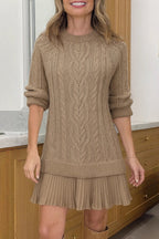 R&B | Kleid mit Falten am Chiffon-Saum