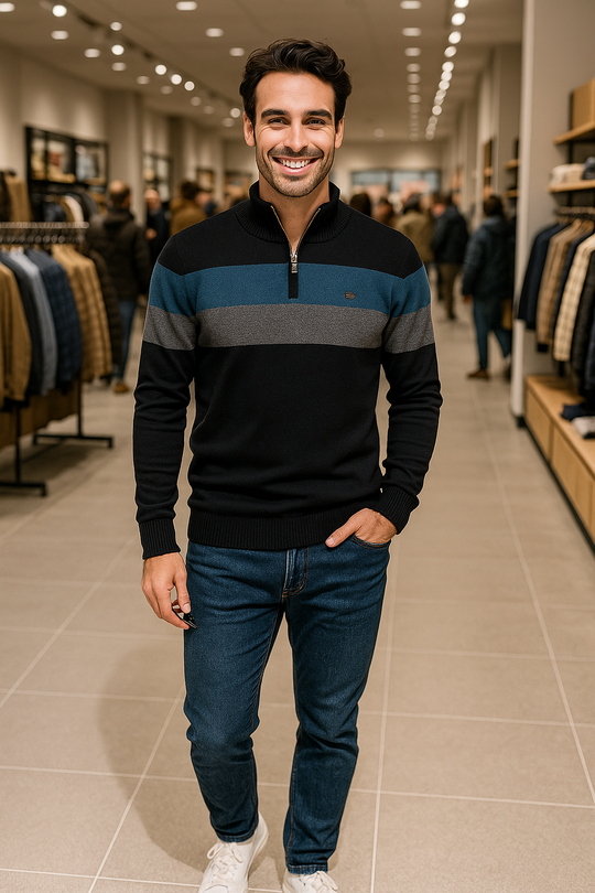 R&B | Wärmer Strickpullover mit Reißverschluss für Den Winter