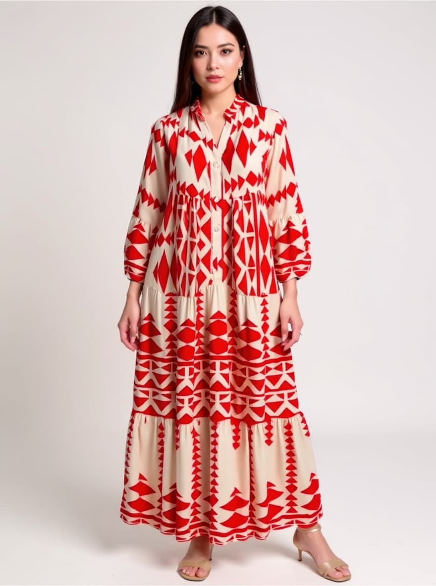 R&B | Bedrucktes Hemdkleid