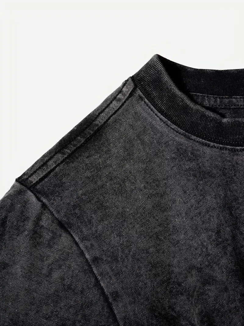 R&B | Baumwoll-T-Shirt mit Rundhalsausschnitt