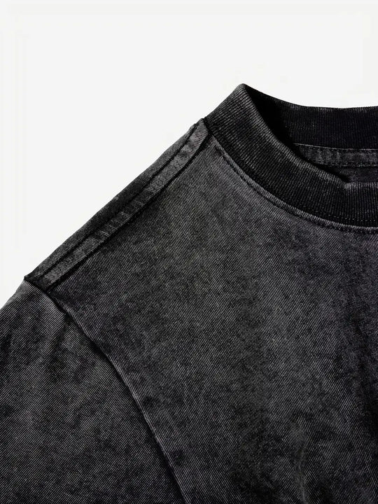 R&B | Baumwoll-T-Shirt mit Rundhalsausschnitt
