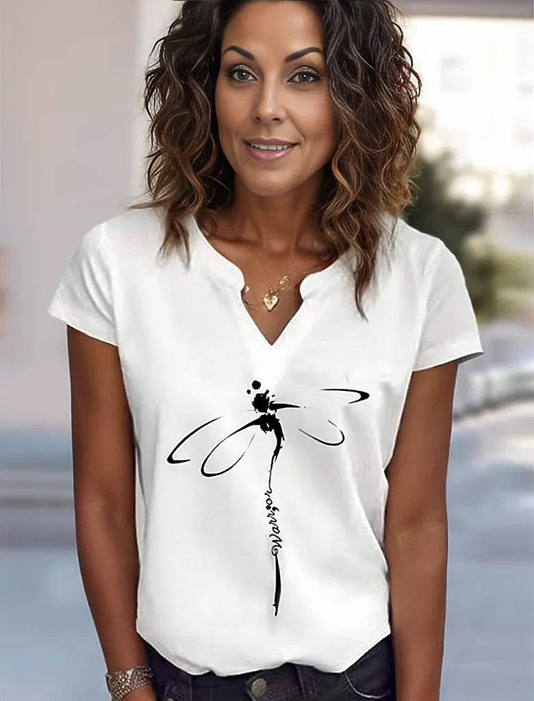 R&B | Kurzärmeliges Print-Top